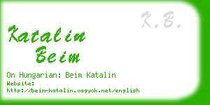 katalin beim business card